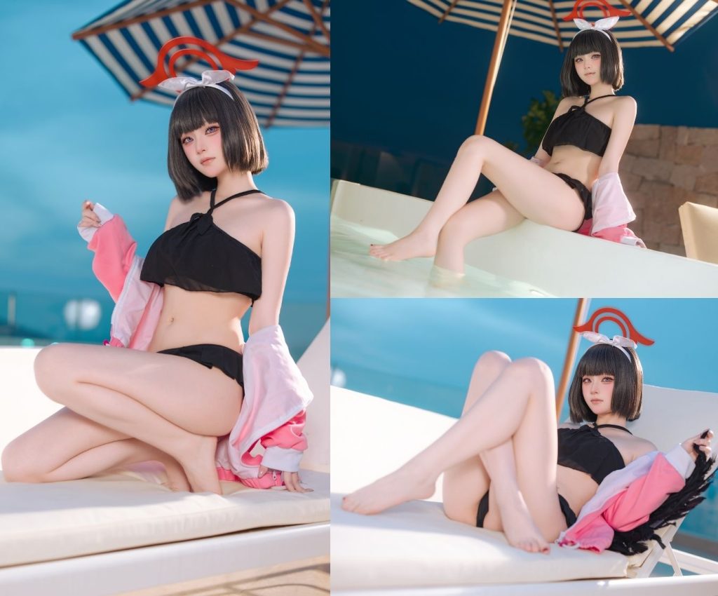 图片[1]-屿鱼-蔚蓝档案 真白泳装 [30P-218MB]-桃雾阁